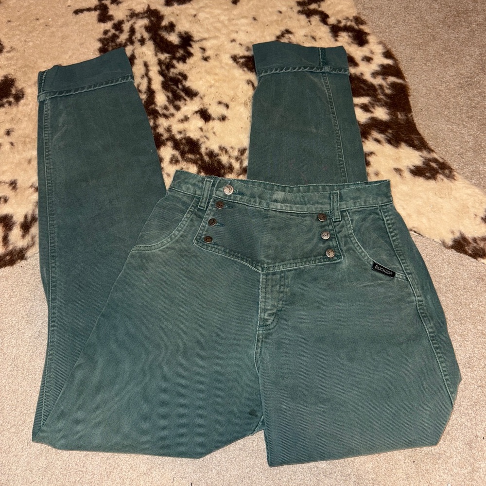 Rocky Mountain Green Button Fly Jeans